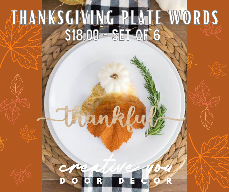 Plate Words: Thanksgiving Fall