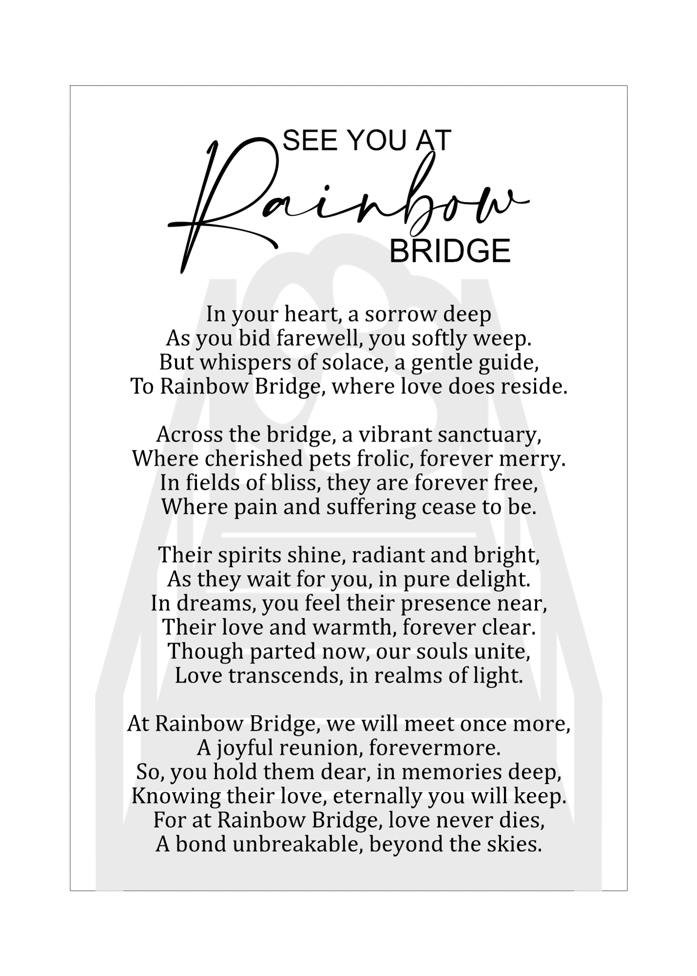 Story Card Ornament - Car Charms: Rainbow Bridge