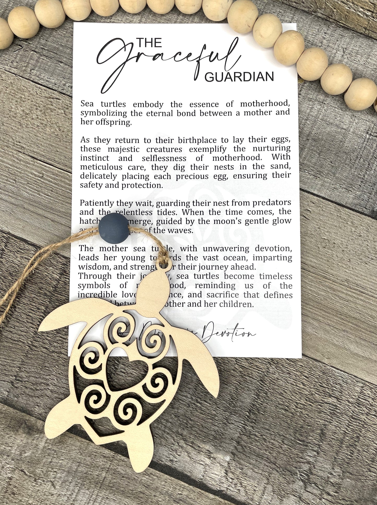 Story Card Ornament - Car Charms: Sea Turtle