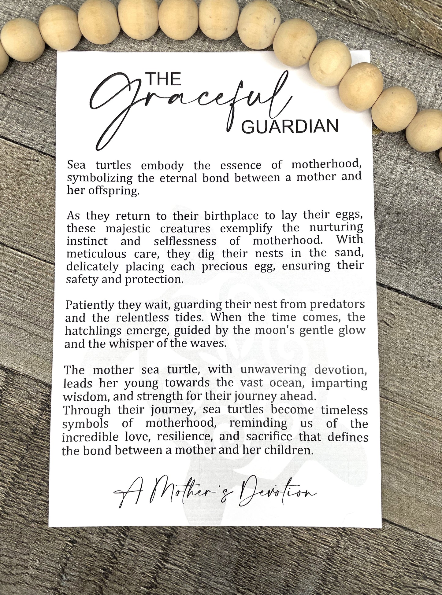 Story Card Ornament - Car Charms: Sea Turtle
