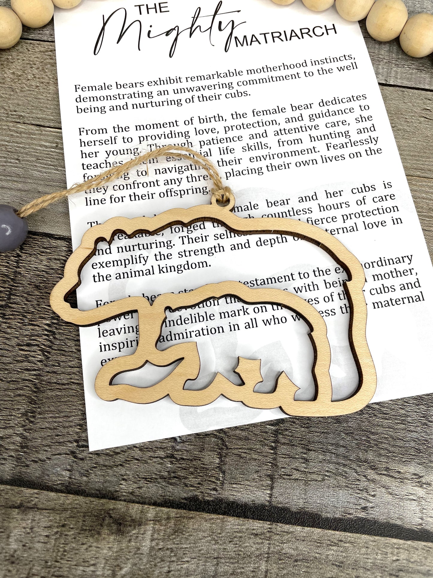 Story Card Ornament - Car Charms: Bear & Cub