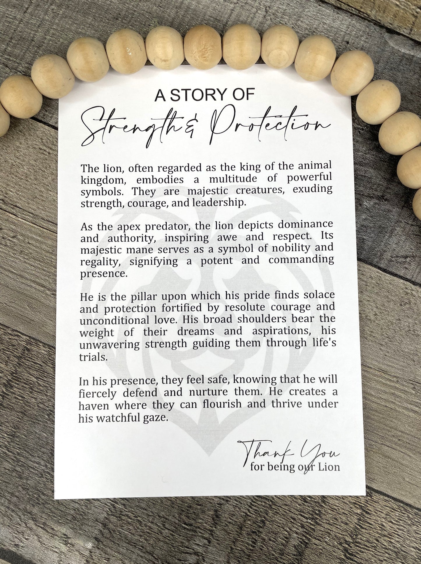 Story Card Ornament - Car Charms: Lion