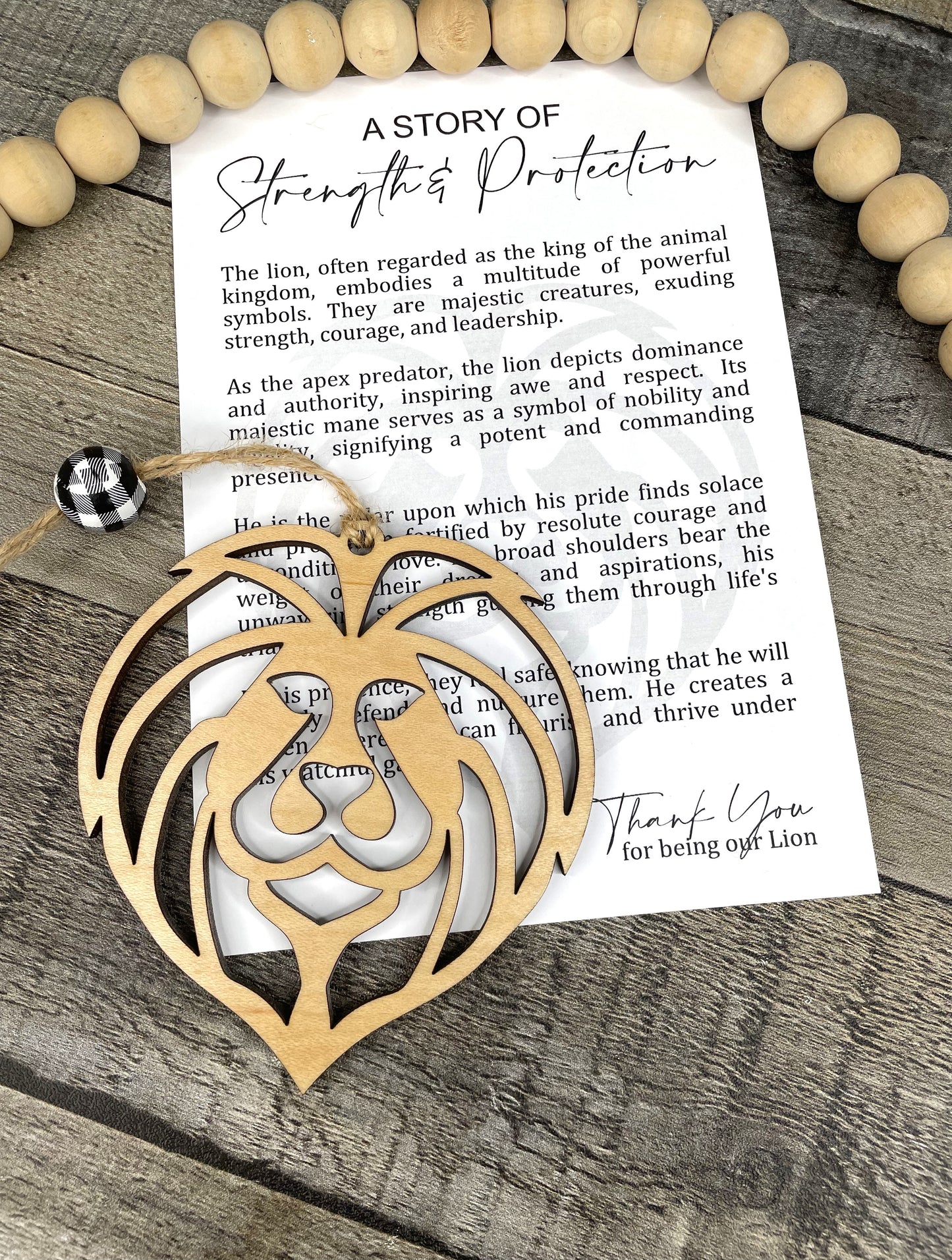 Story Card Ornament - Car Charms: Lion
