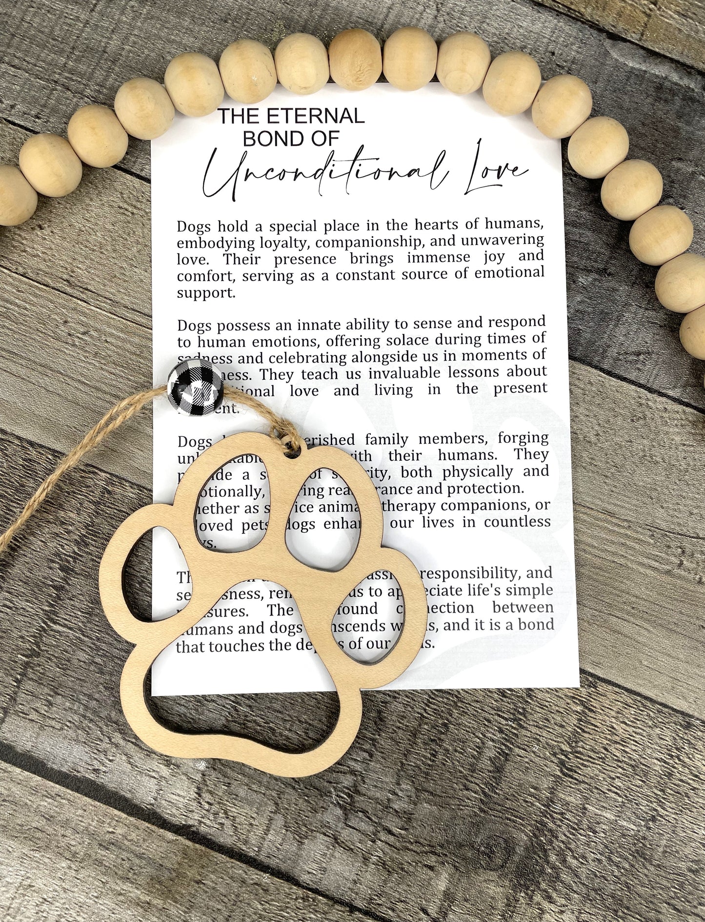 Story Card Ornament - Car Charms: Dog Paw
