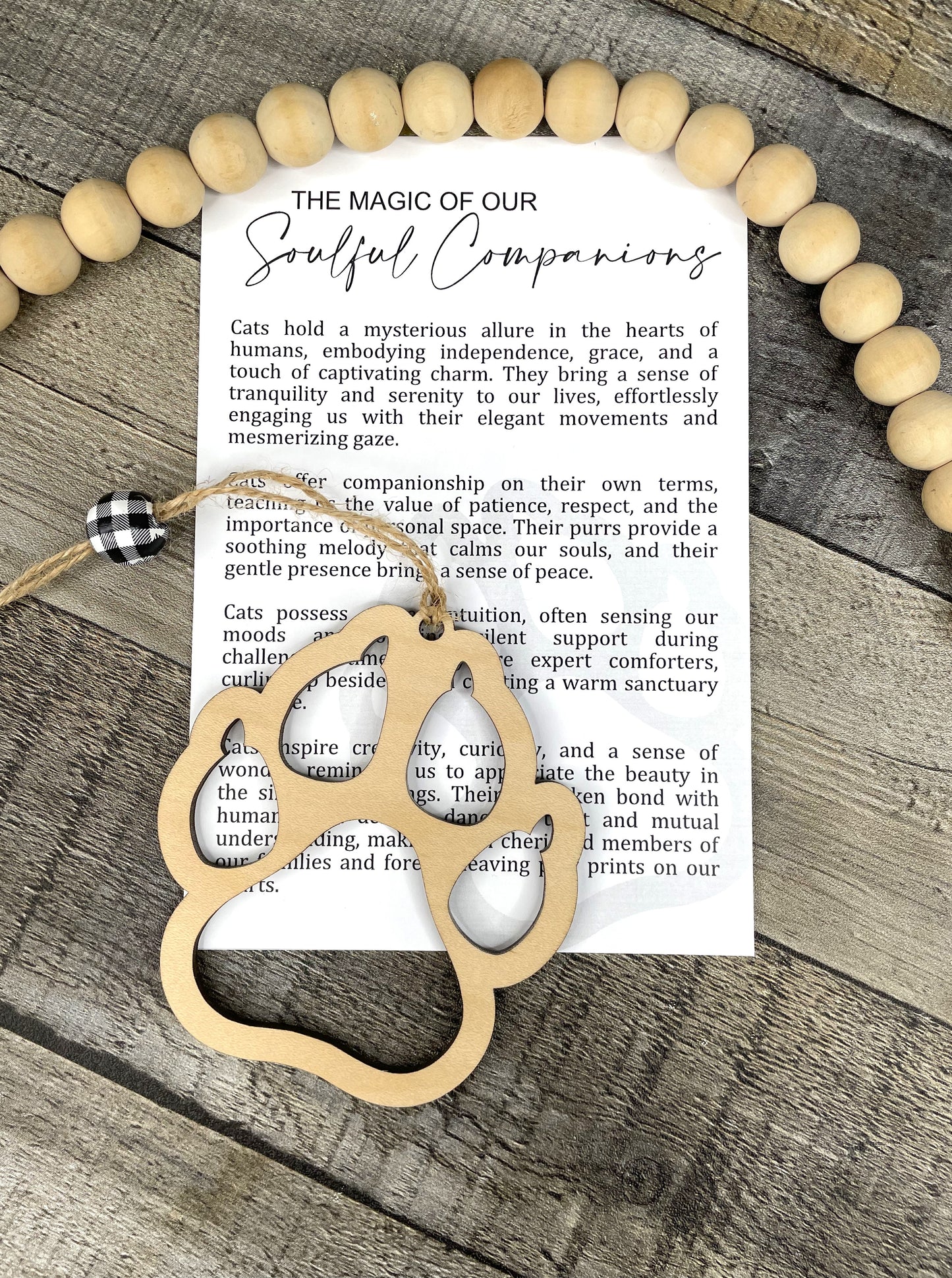 Story Card Ornament - Car Charms: Cat Paw
