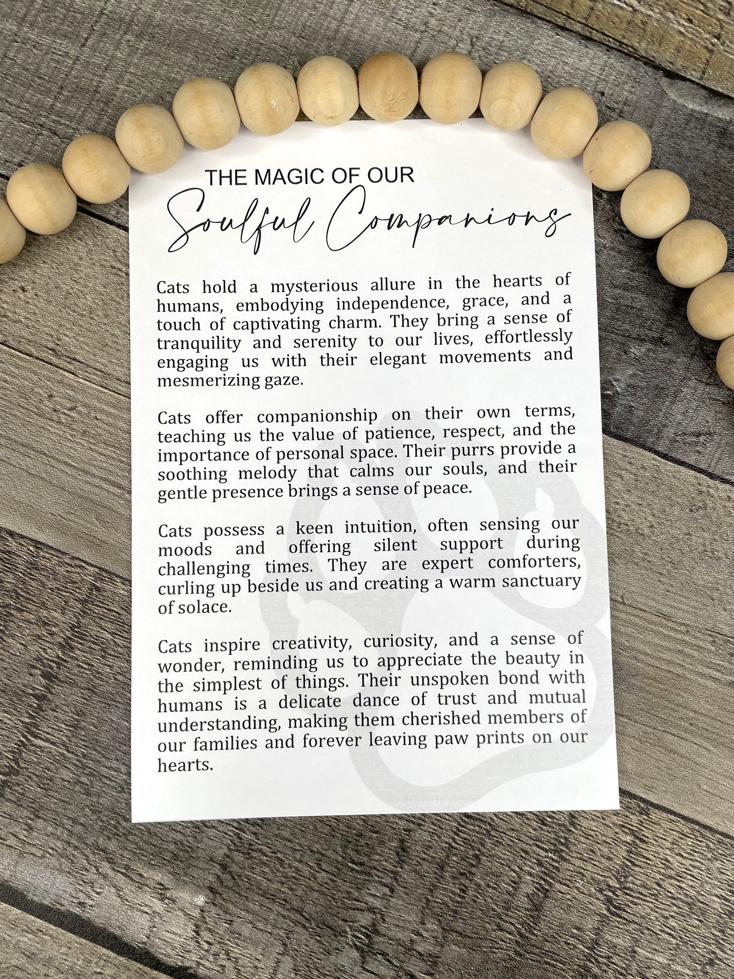 Story Card Ornament - Car Charms: Cat Paw