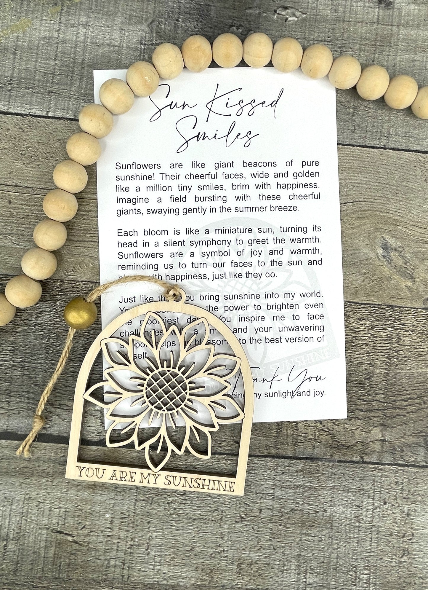 Story Card Ornament - Car Charms: Sunflower