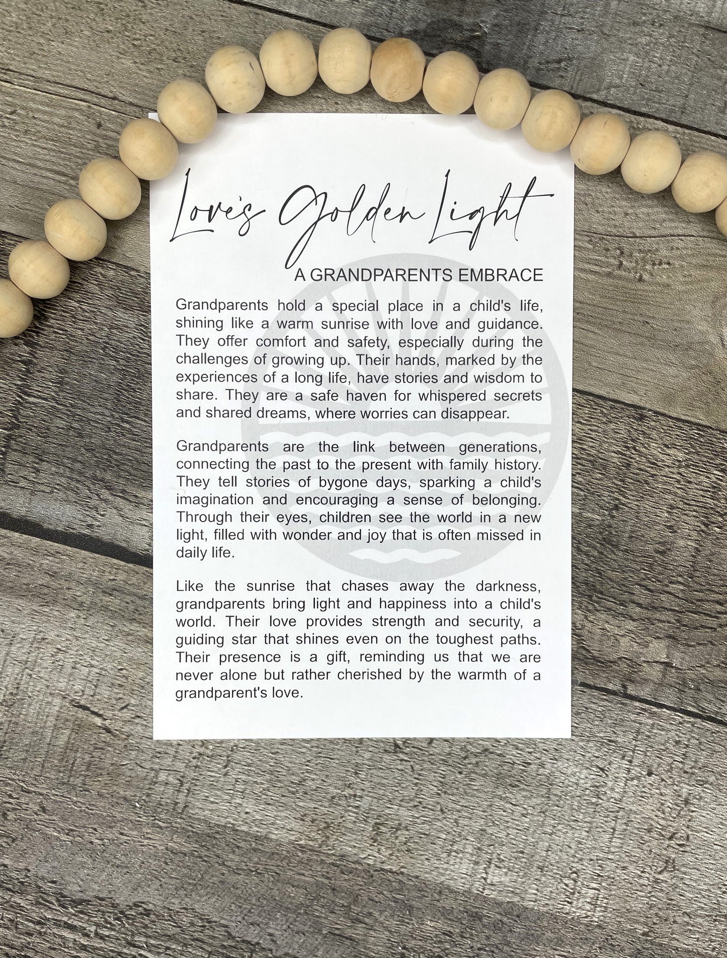 Story Card Ornament - Car Charms: Grandparents
