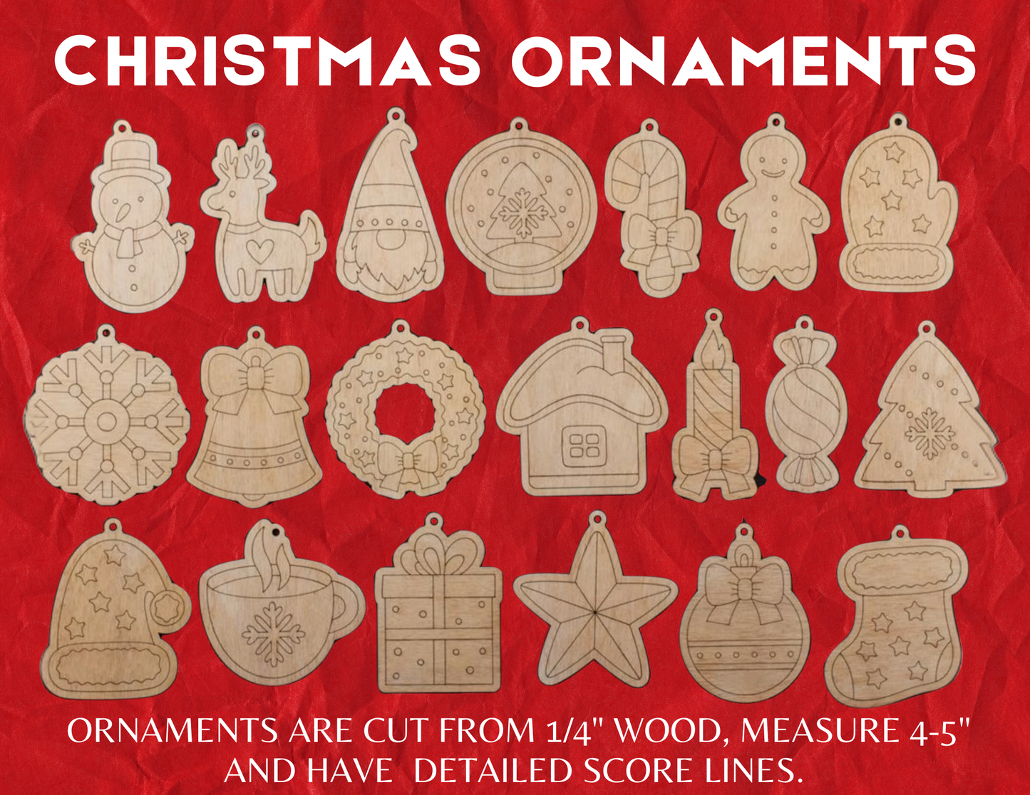PAINT PARTY IN A BOX - CHRISTMAS ORNAMENT SET