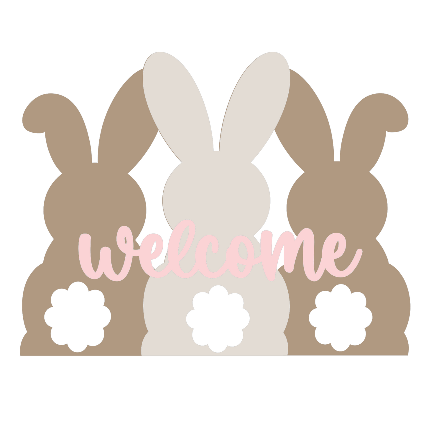 Welcome 3 Bunny Spring: 3D Door Hanger