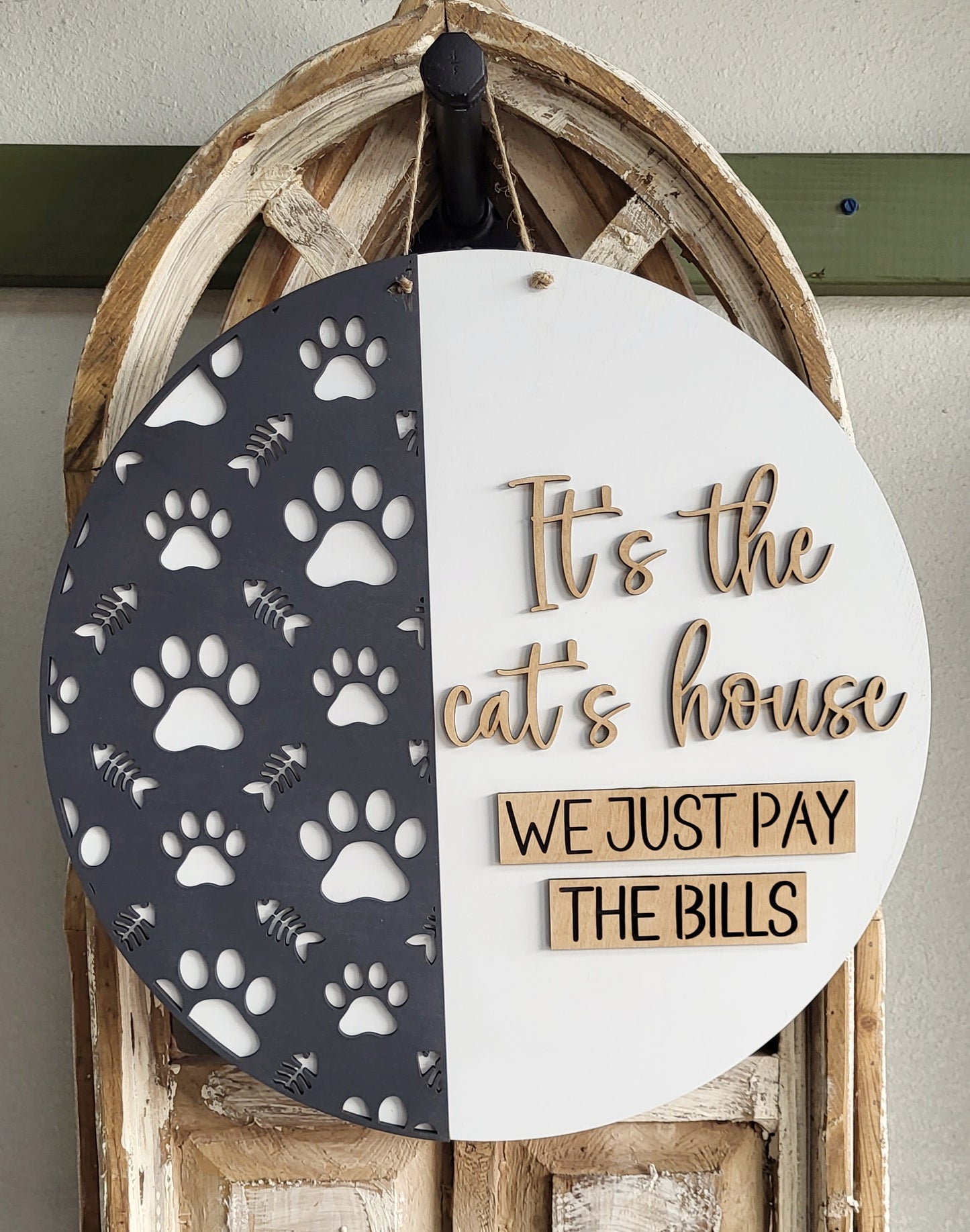 It's the Cats House: 3D Door Hanger