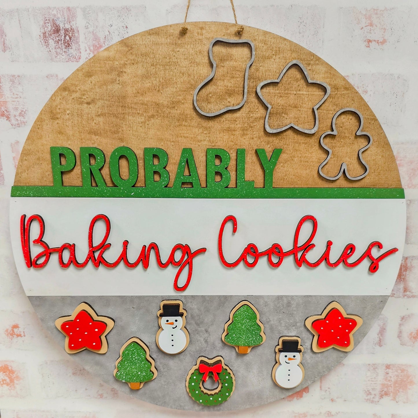 Probably Baking Cookies: 3D Round Door Hanger
