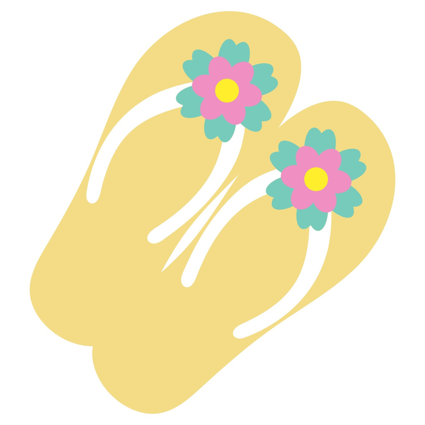 Double Flip Flop: 3D Door Hanger - 18 Inches