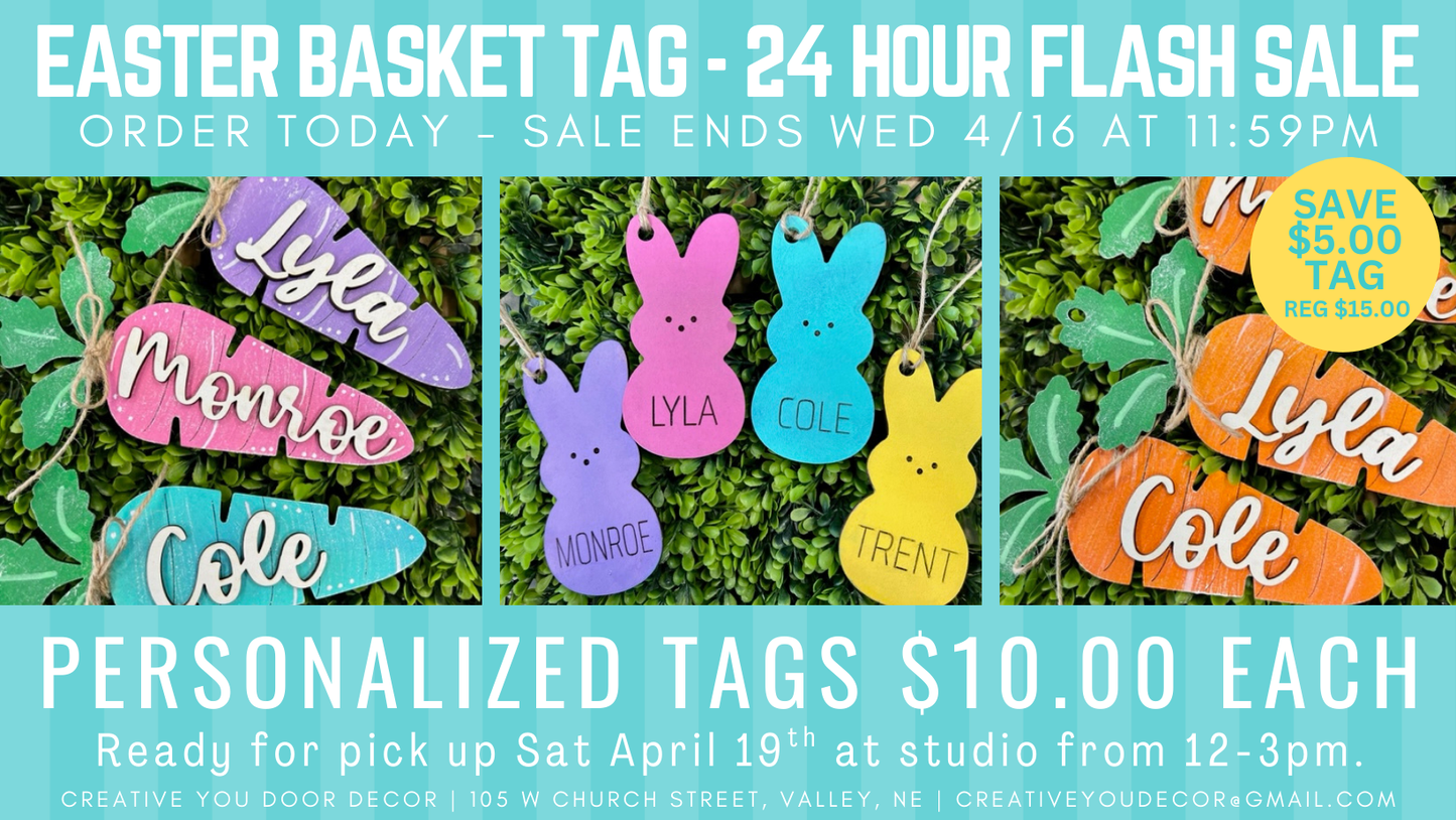 Easter Basket Tags - Personalized