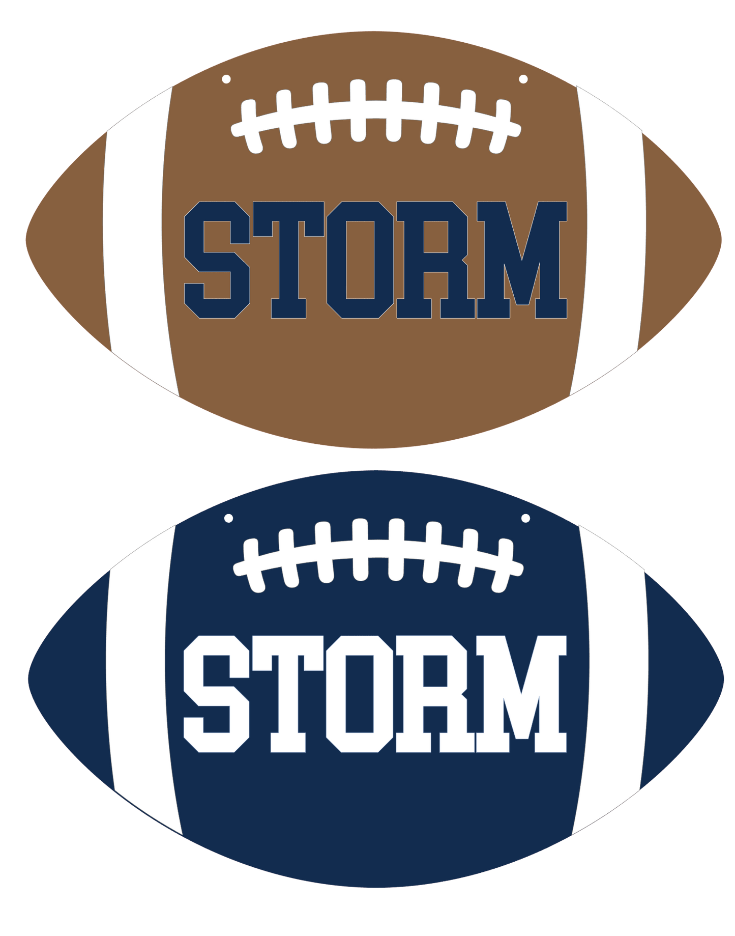 Football Shape Door Hanger: Customize Team + Player #