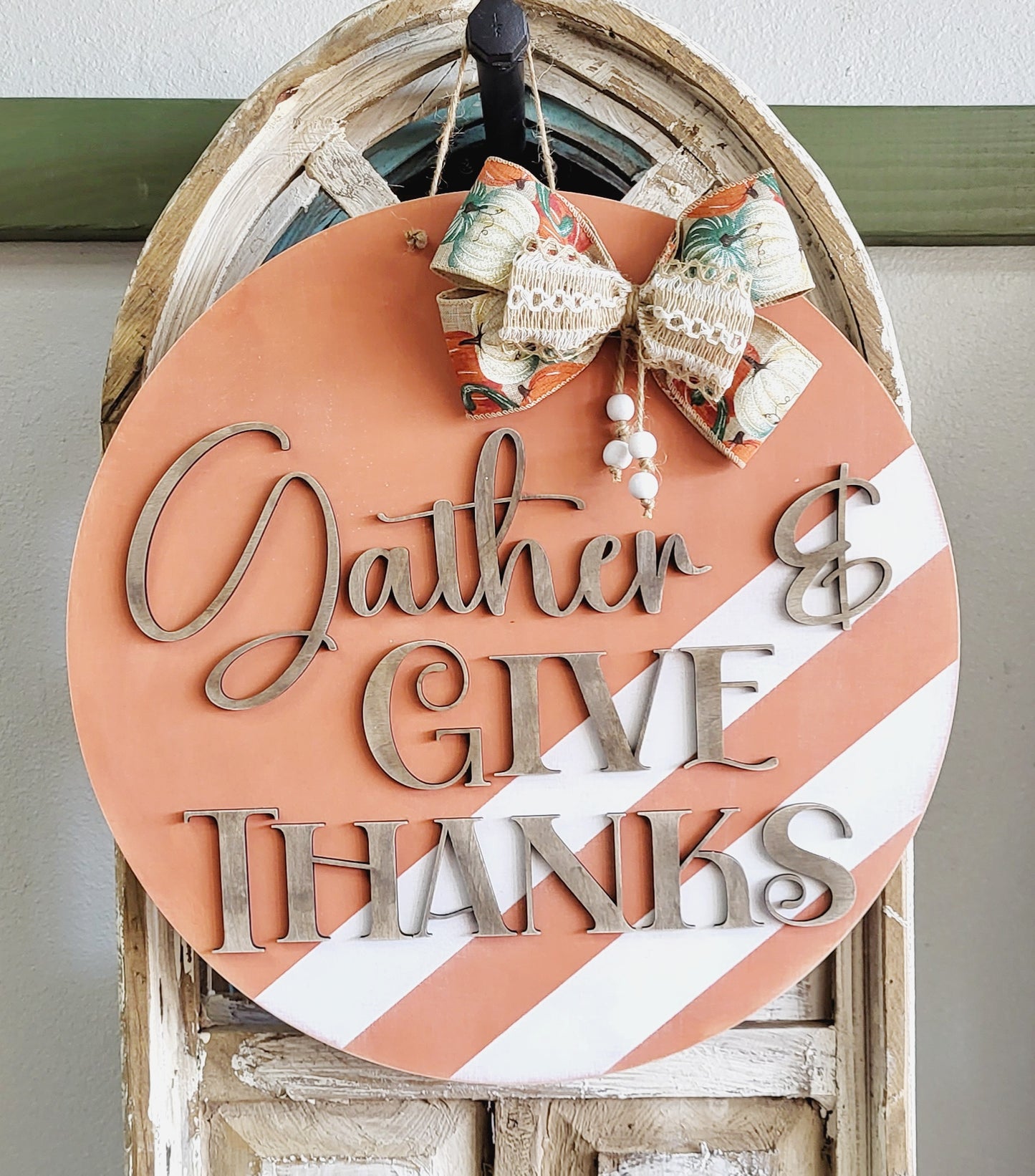 Gather & Give Thanks: 3D Round Door Hanger