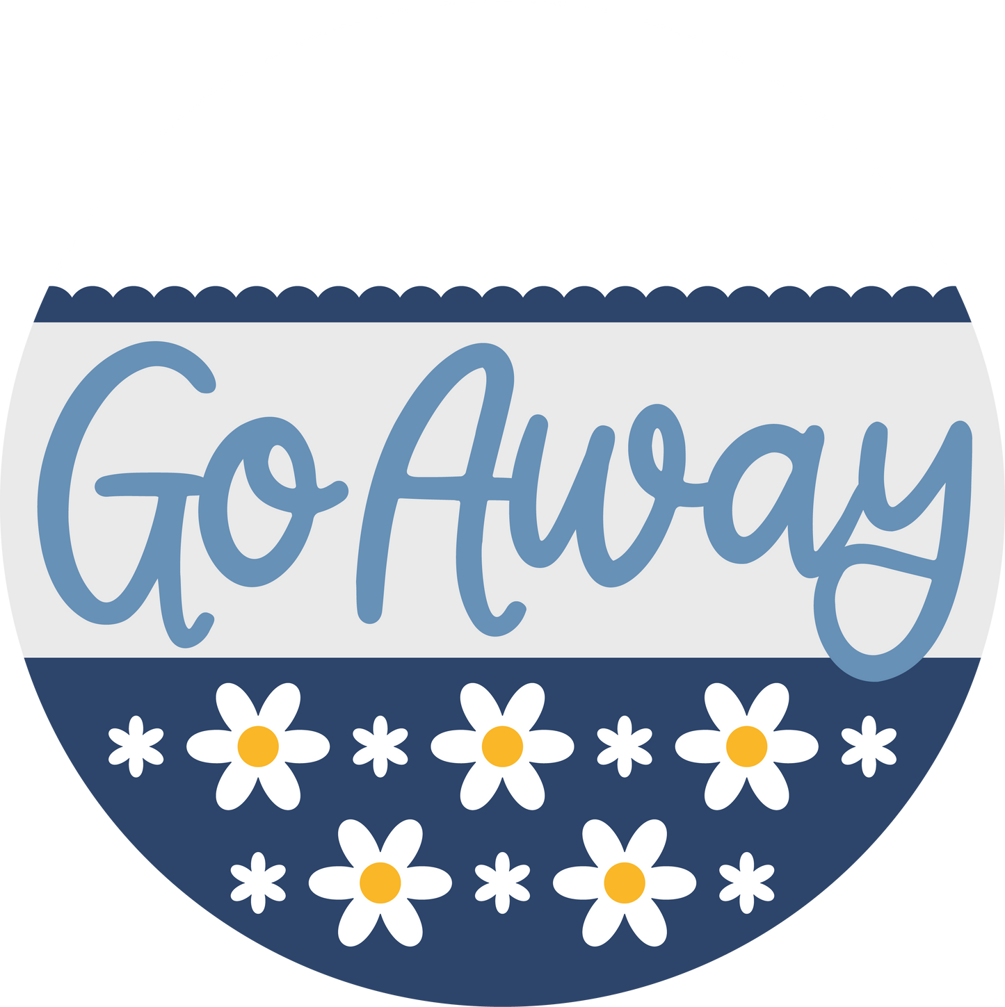 Go Away: 3D Round Door Hanger