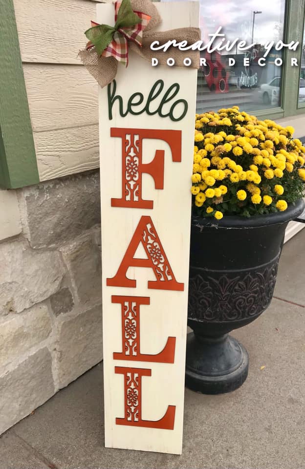 Porch Leaner | Hello Fall