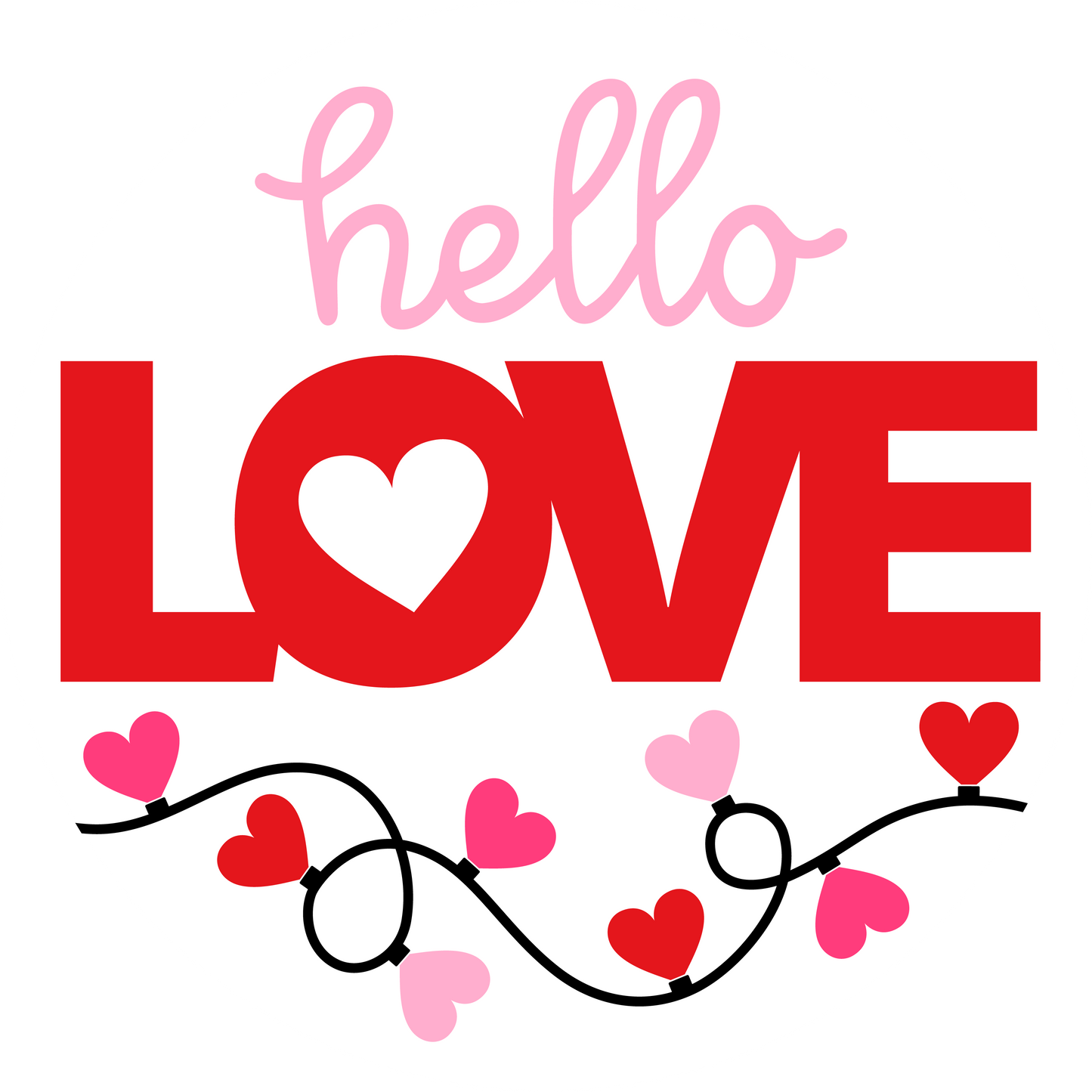 Hello Love Valentine's Day: 3D Round Door Hanger