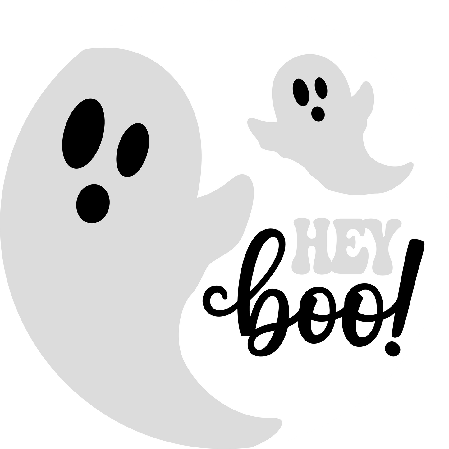 Hey Boo Ghosts 3D Round Door Hanger