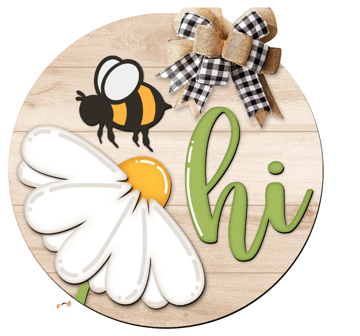 Hi Bee & Flower: 3D Round Door Hanger
