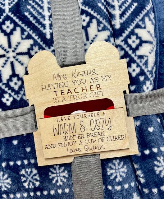 Blanket Tag - Gift Card Holder - Teacher Gift