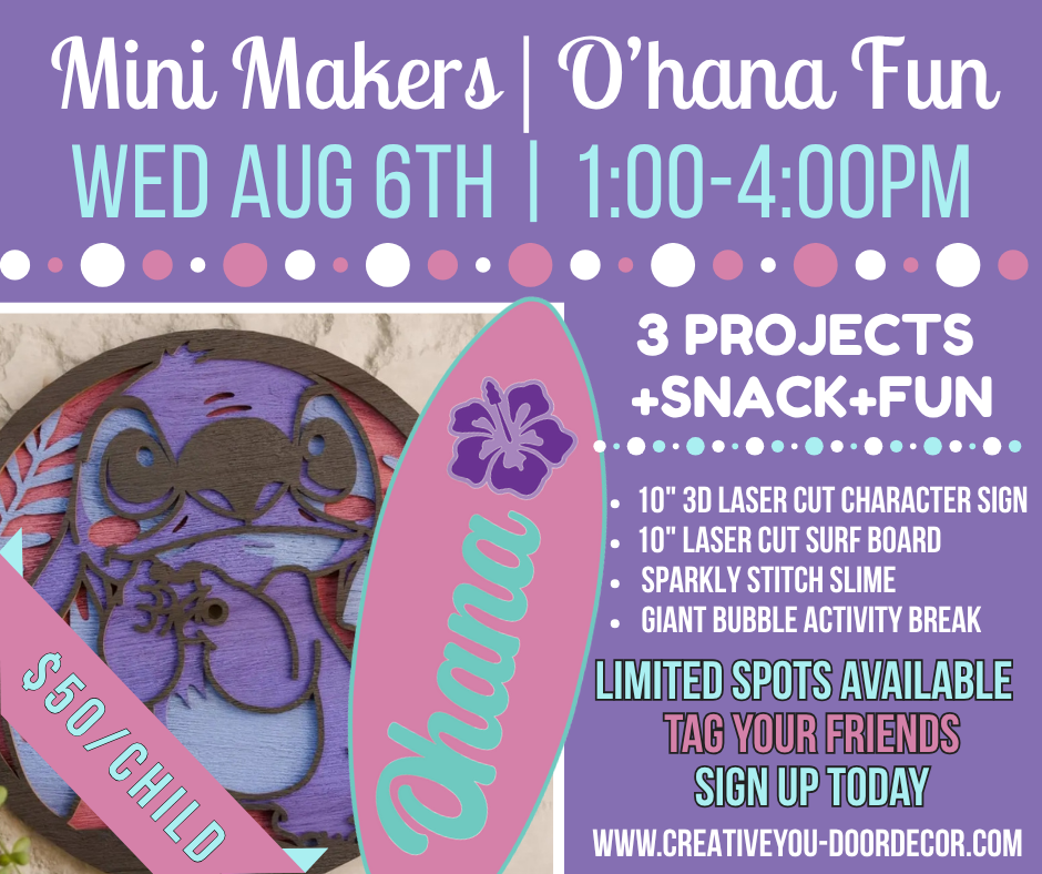 MINI MAKER WORKSHOP |ISLAND ADVENTURES | WED AUG 6TH| 1-4PM