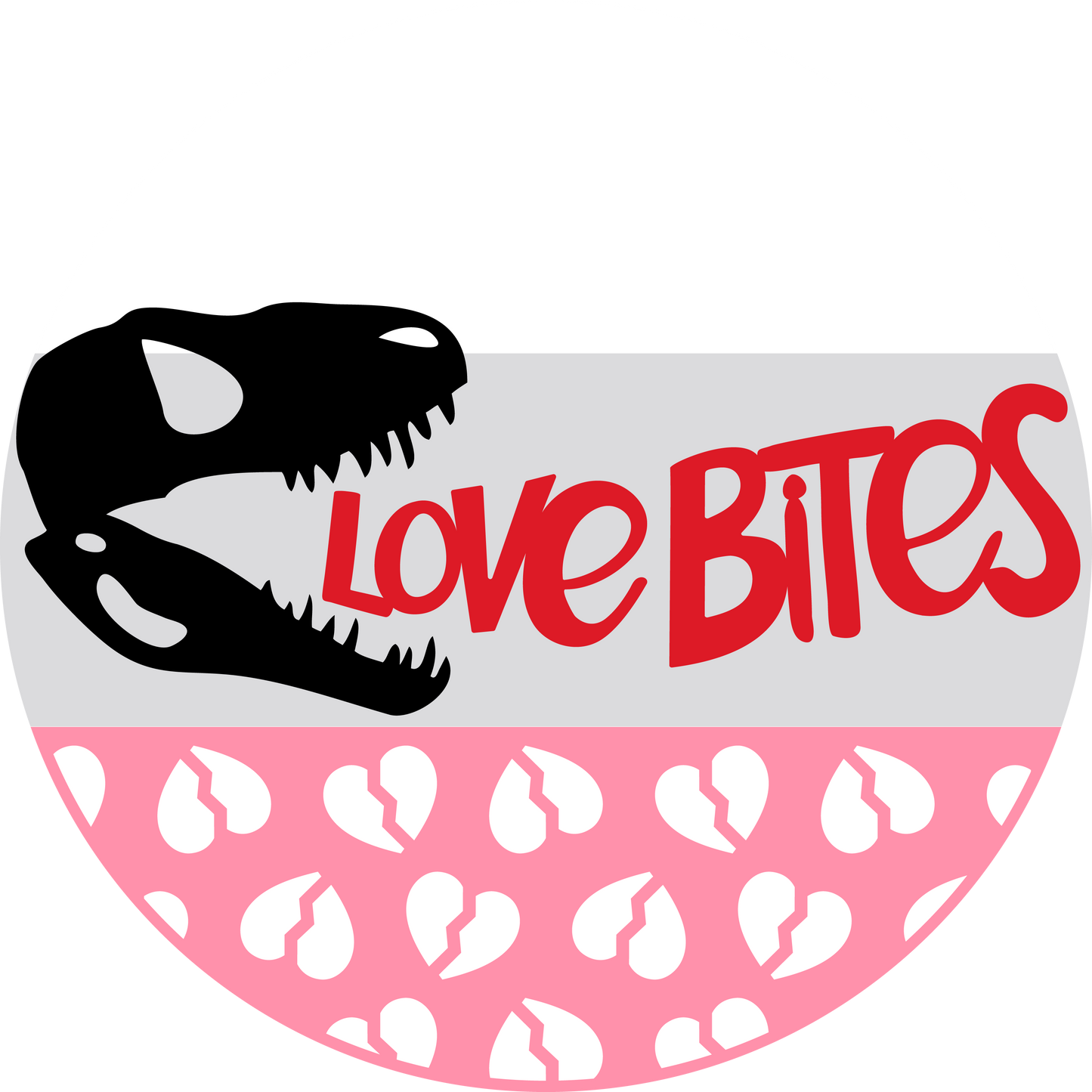 Love Bites T-Rex Valentine's Day: 3D Round Door Hanger