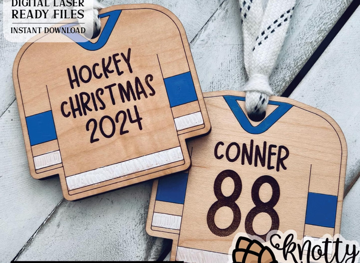 Holiday Ornament - Hockey Jersey - Personalized