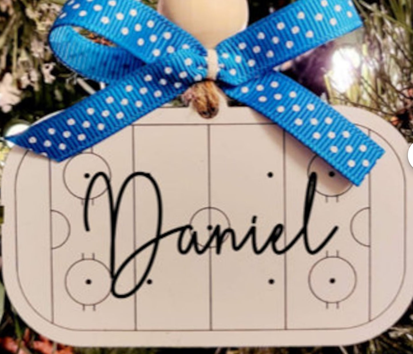 Holiday Ornament - Hockey Rink Personalized