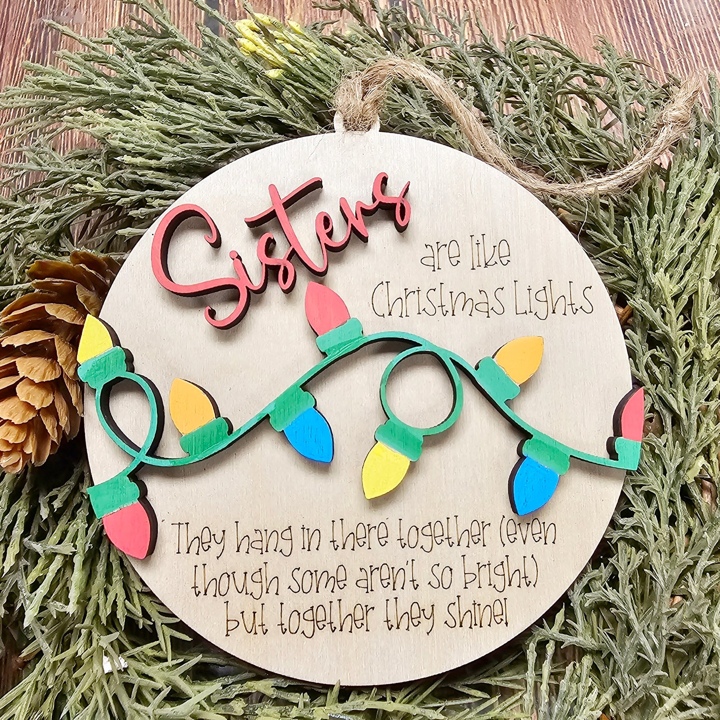 Holiday Ornament - Friends Are Like Christmas Lights