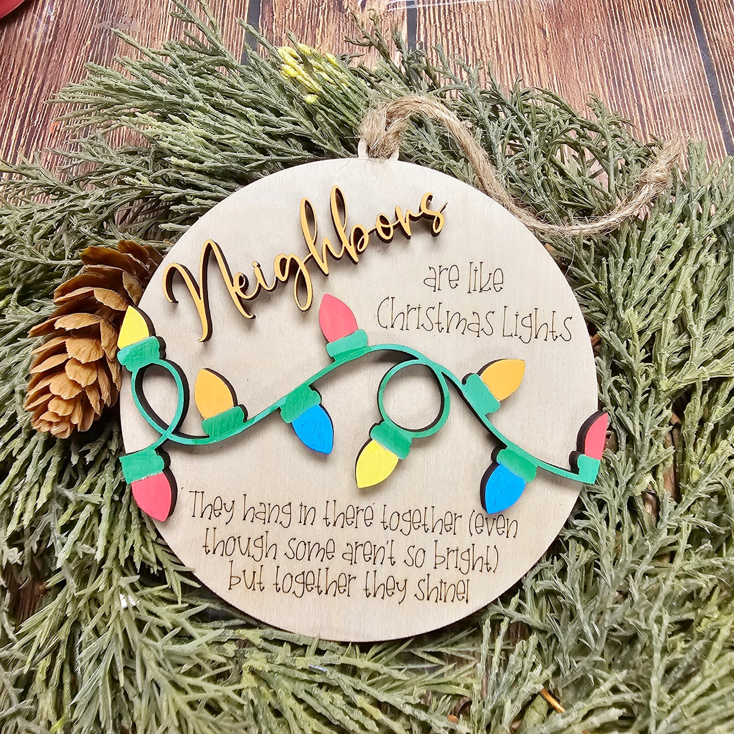 Holiday Ornament - Friends Are Like Christmas Lights