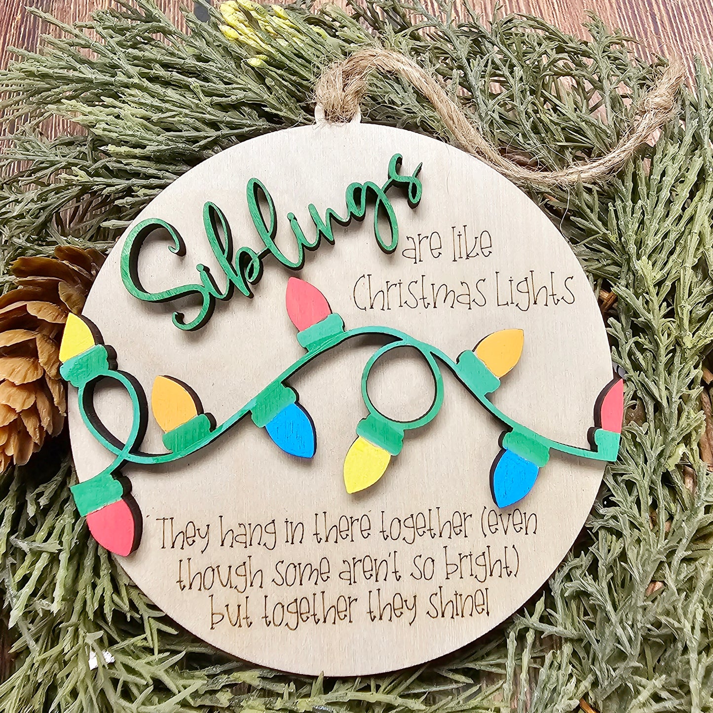 Holiday Ornament - Friends Are Like Christmas Lights
