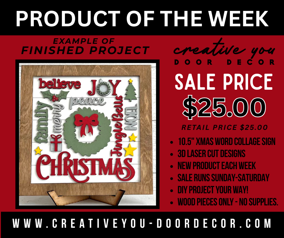 PRODUCT OF THE WEEK | DIY WOOD BLANK | CHRISTMAS WORD COLLAGE