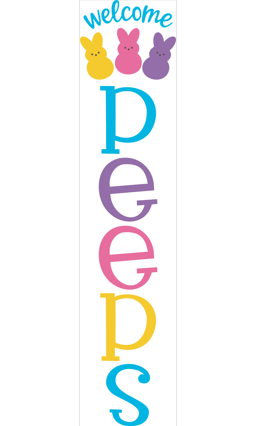 Porch Leaner | Welcome Peeps