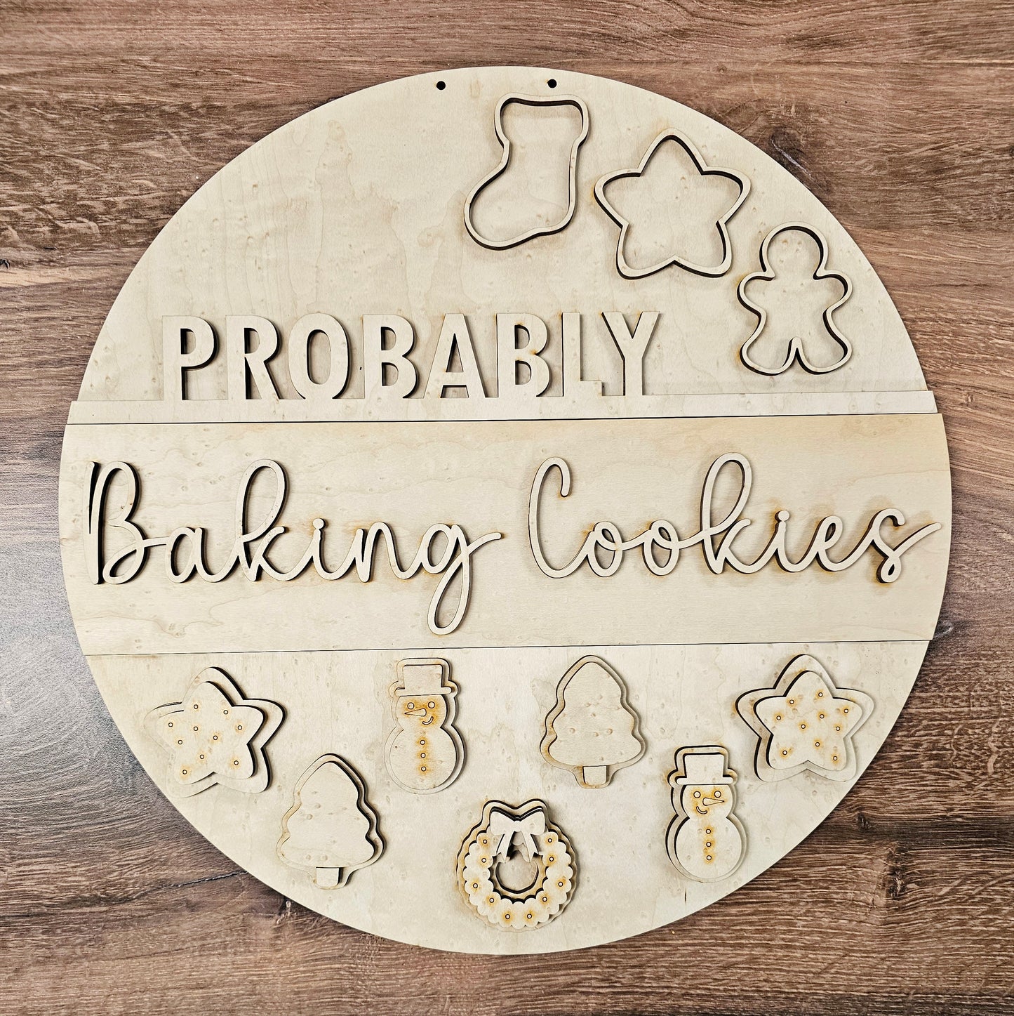 Probably Baking Cookies: 3D Round Door Hanger