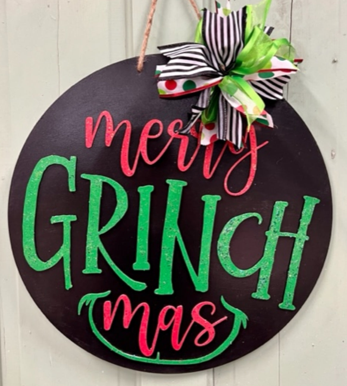 Merry Gr$nchmas: 3D Round Door Hanger