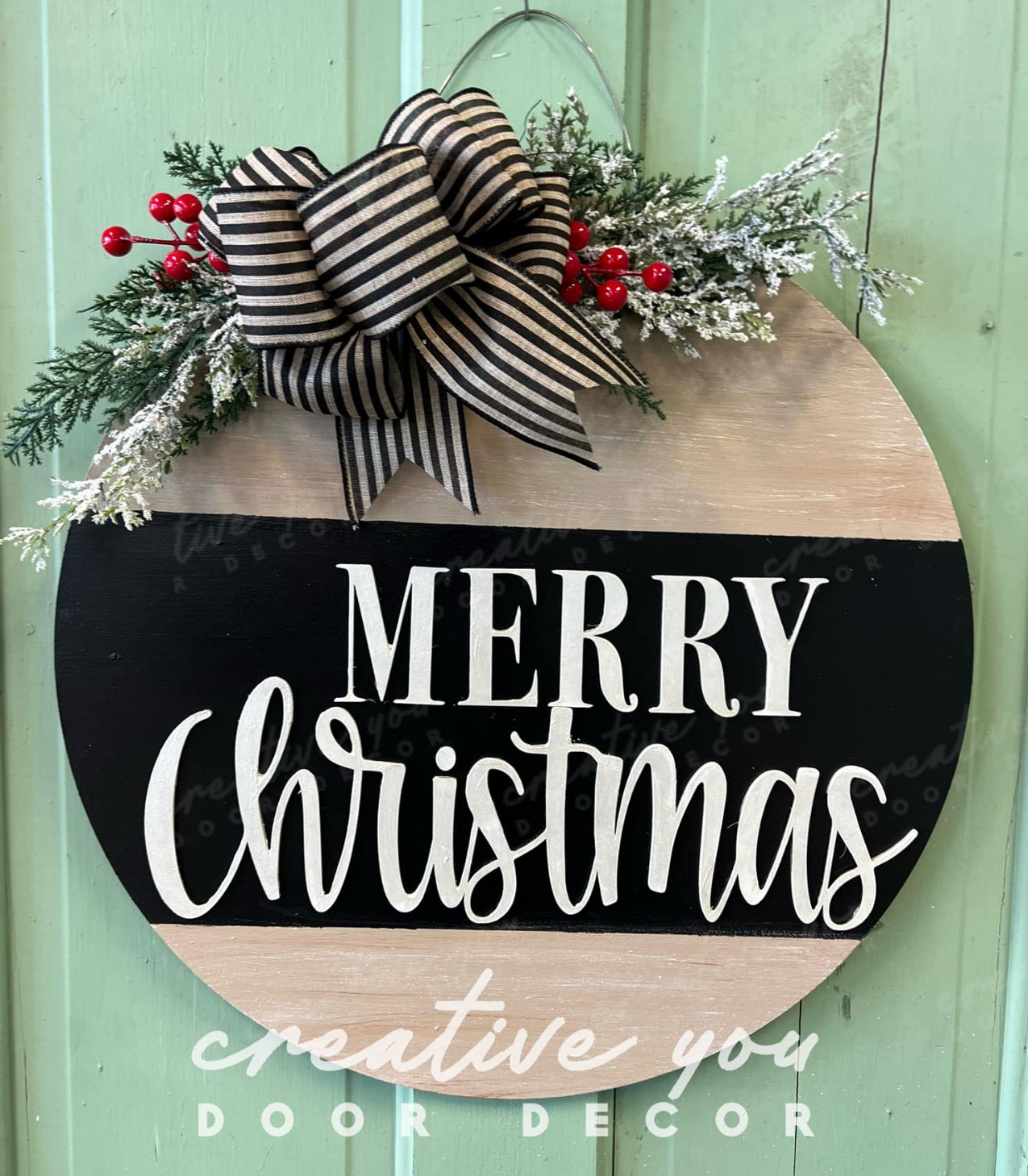 Merry Christmas: 3D Round Door Hanger