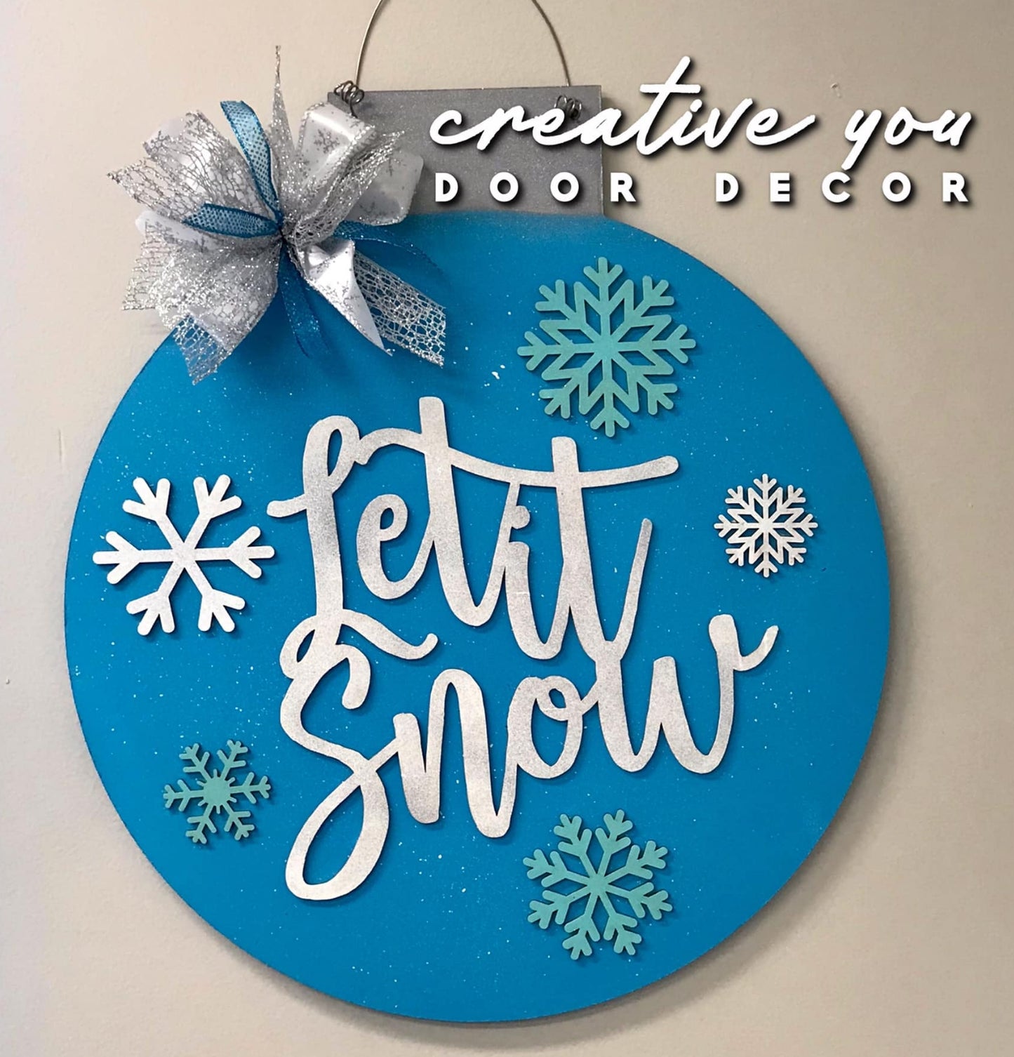 Let it Snow: 3D Round Door Hanger