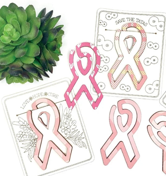 Bookmarks: Cancer Awareness Ribbon