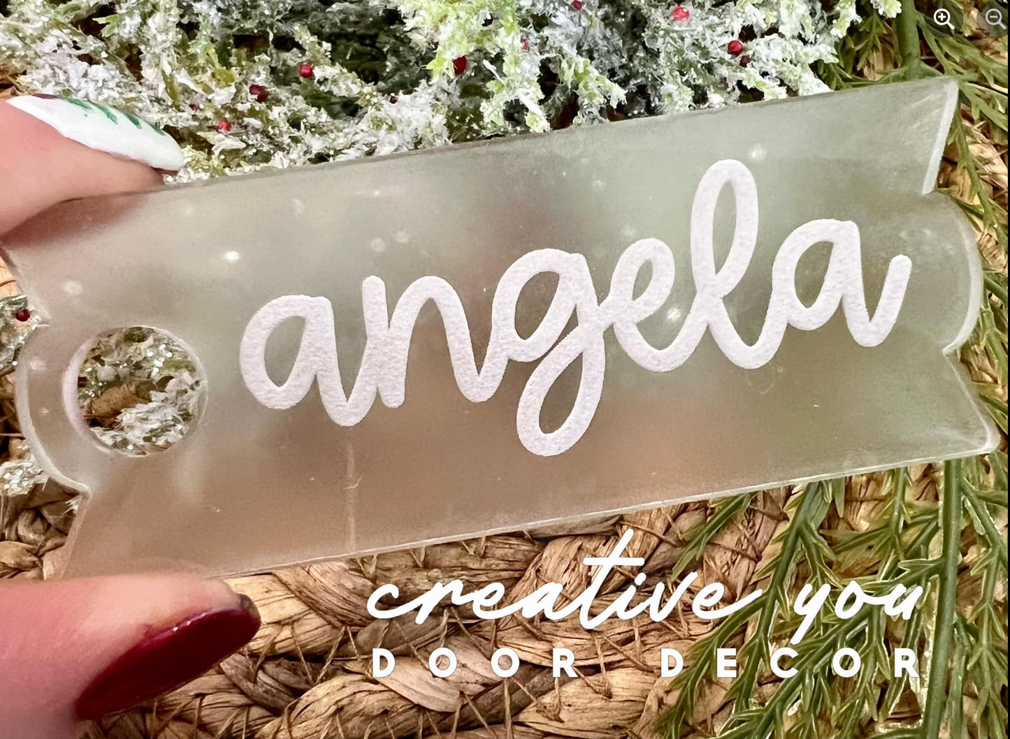 Tumbler Topper - Personalized - Clear Frosted Acrylic