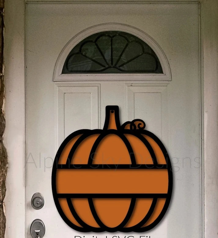 Personalized Pumpkin: 3D Door Hanger