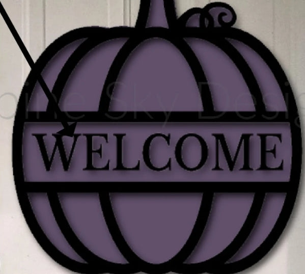 Personalized Pumpkin: 3D Door Hanger