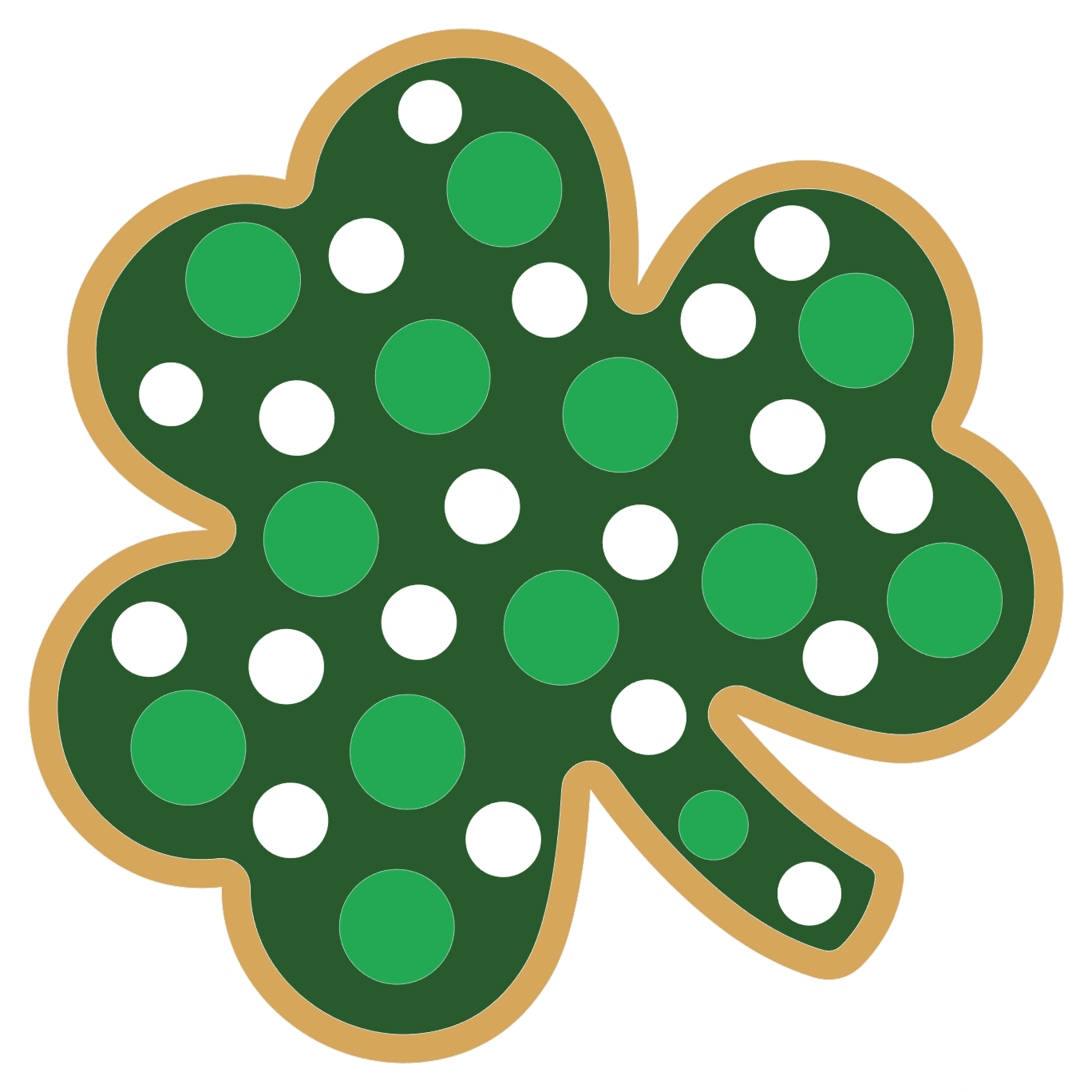 Shamrock w Border: 3D Door Hanger