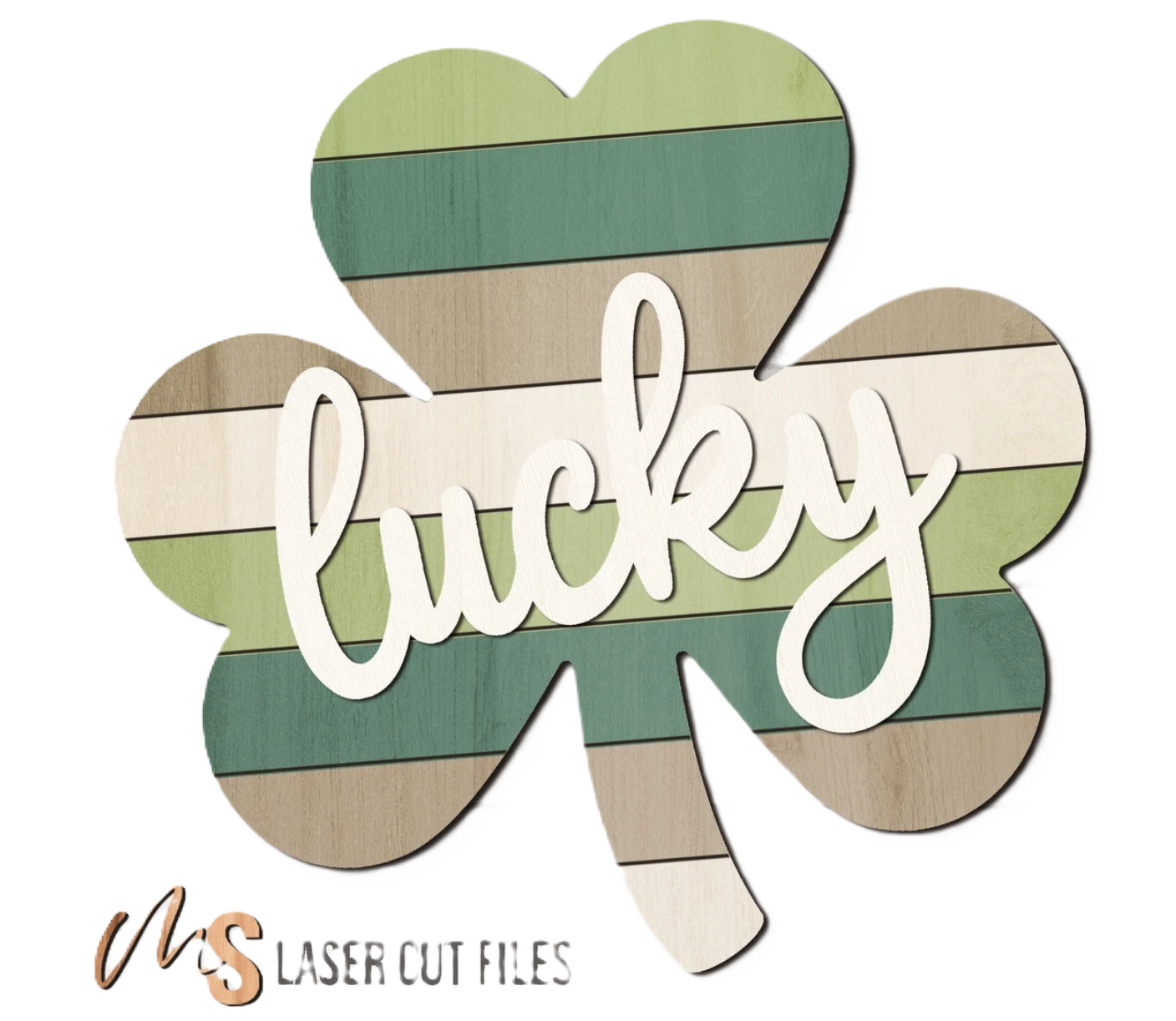 Lucky Shiplap Shamrock : 3D Door Hanger