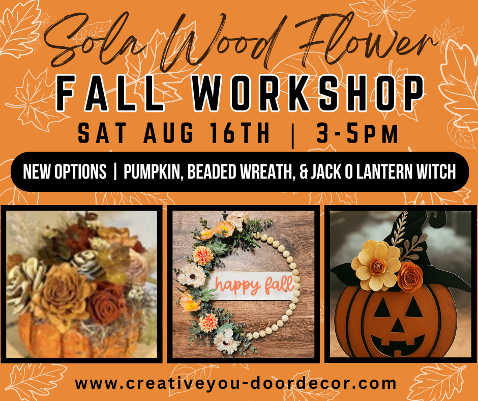 SAT SEP 20TH @ 3PM | SOLA WOOD FLOWER WORKSHOP | FALL EDITION