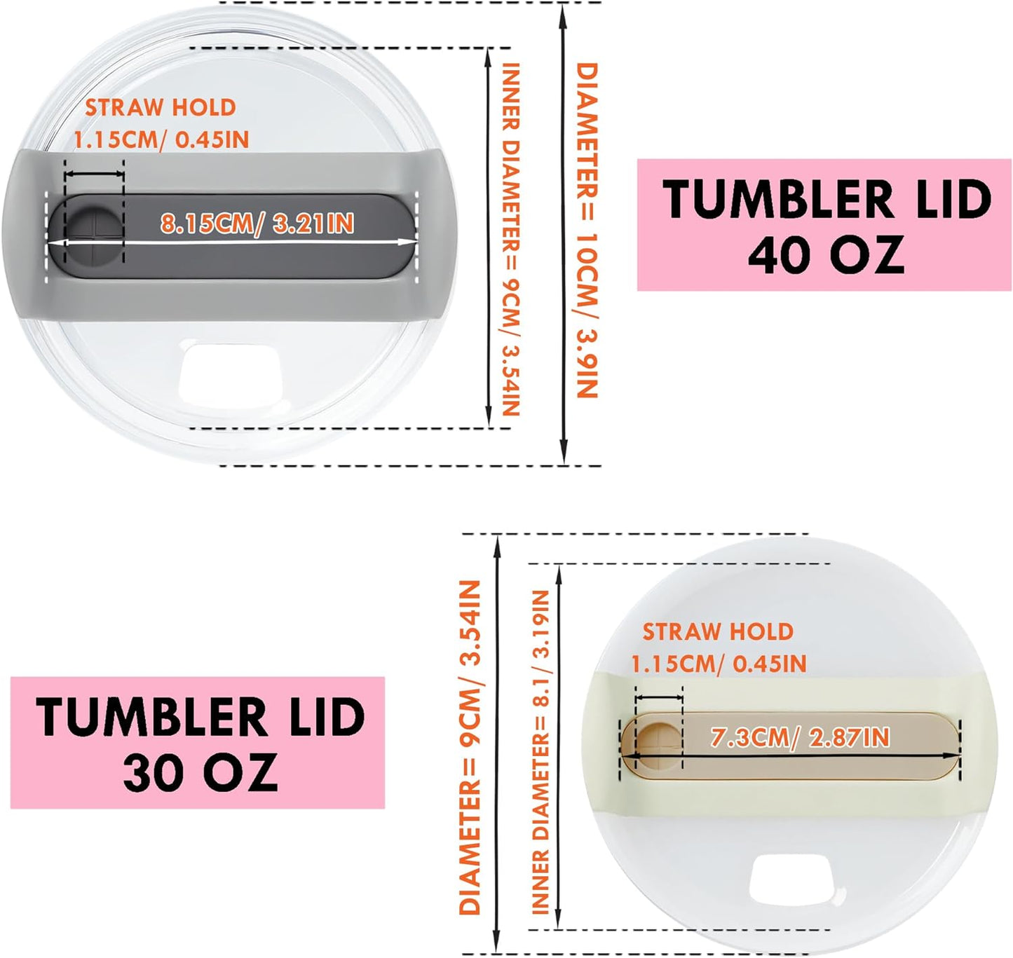 Tumbler Topper - Personalized - Clear Frosted Acrylic