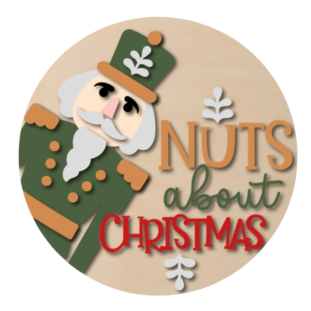 Nuts About Christmas - Nutcracker: 3D Round Door Hanger