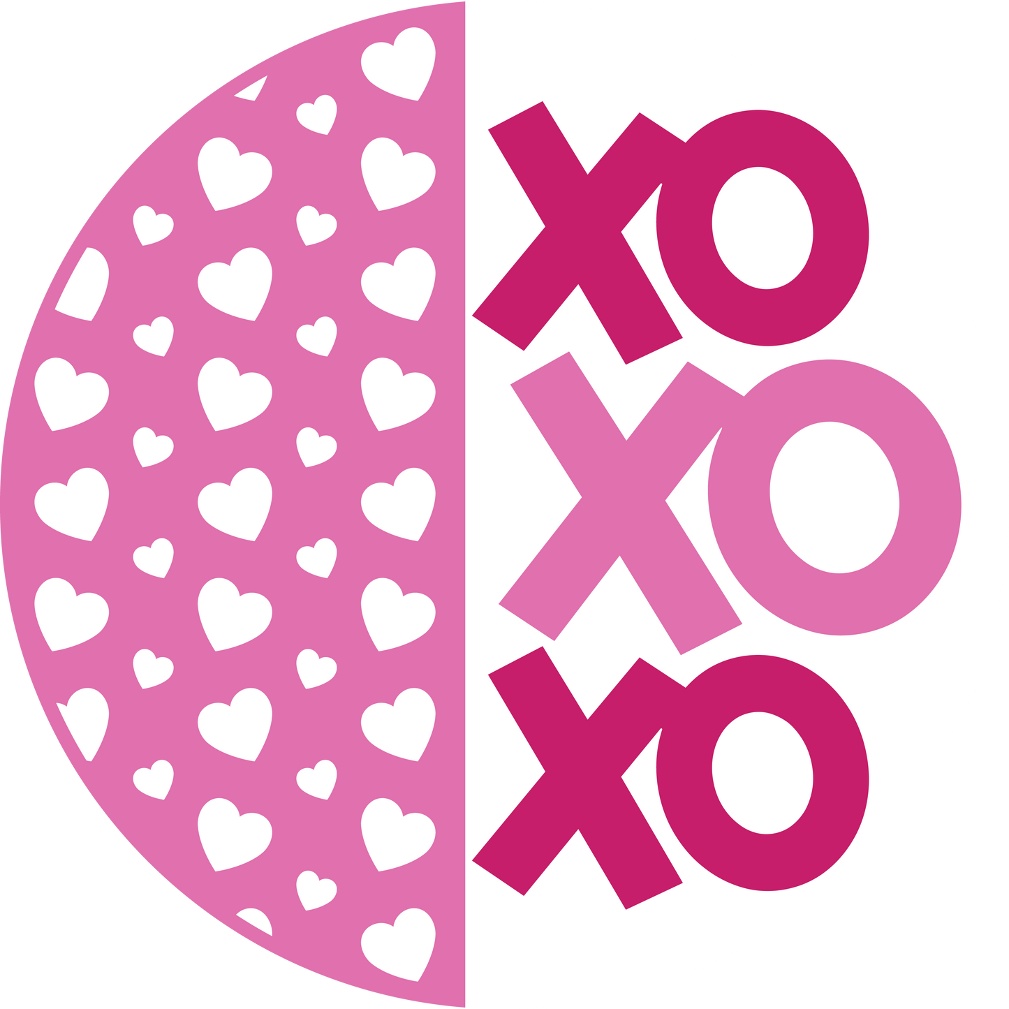 XOXO Vertical Valentine's Day: 3D Round Door Hanger