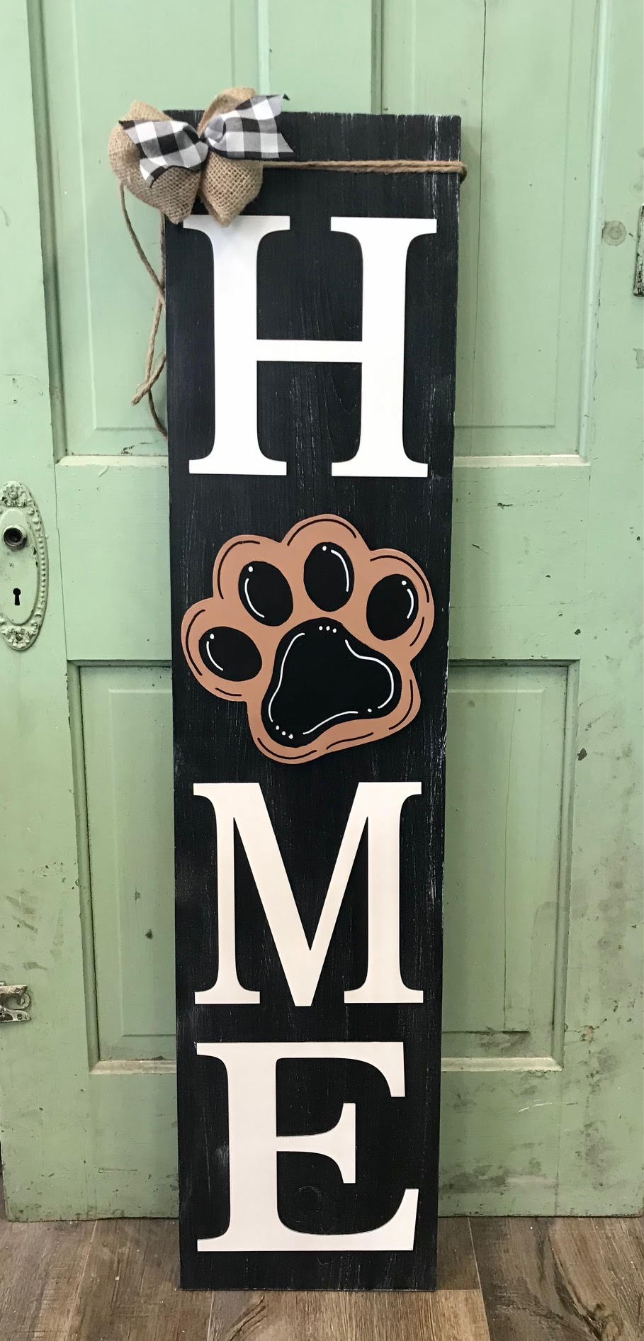 Porch Leaner | Welcome to our "H-M-E" + 1 Mini Attachment | 48" Tall